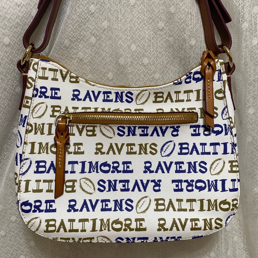 Dooney & Bourke Baltimore Ravens Doodle Small Kiley Hobo - Picture 5 of 16